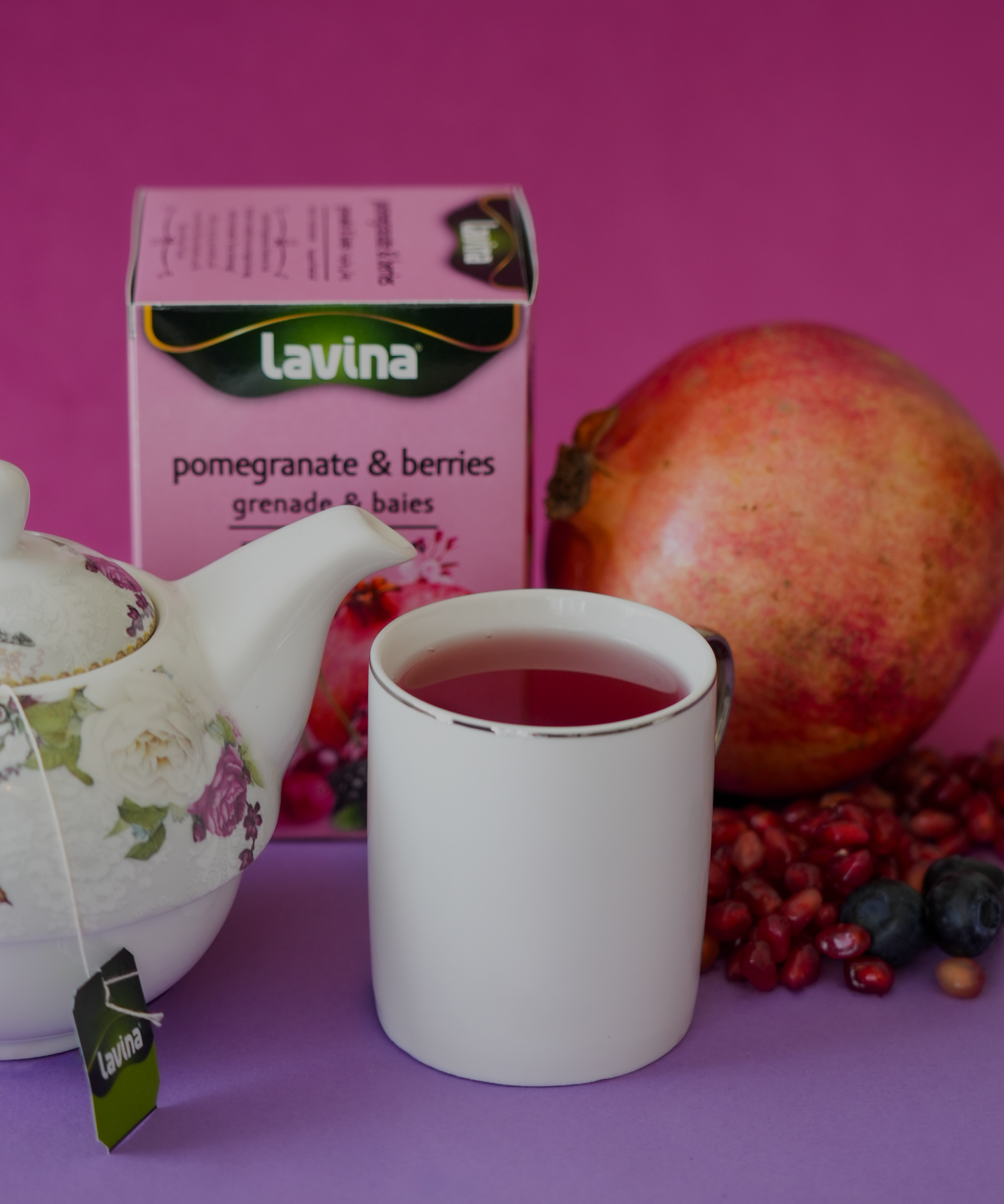 Lavina herbal and fruit tea blends