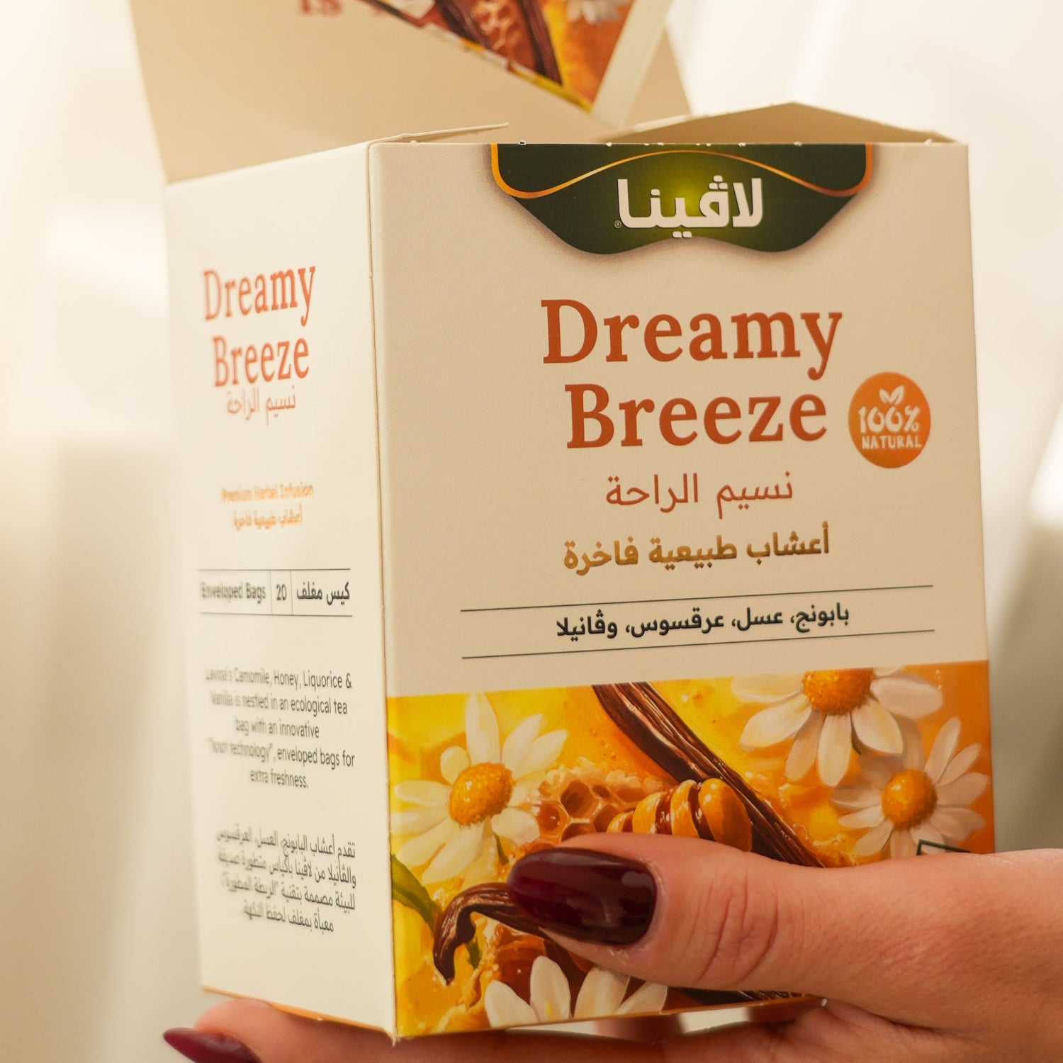Real herbs and fruits used in Lavina tea bags